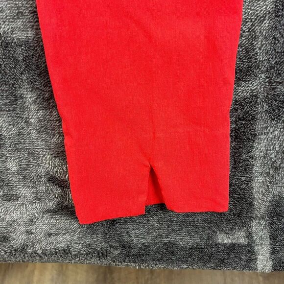 Gretchen Scott Pull On Pant Gripe Less Women's M 27X27 Ankle Slit Red Stretch - Picture 12 of 12